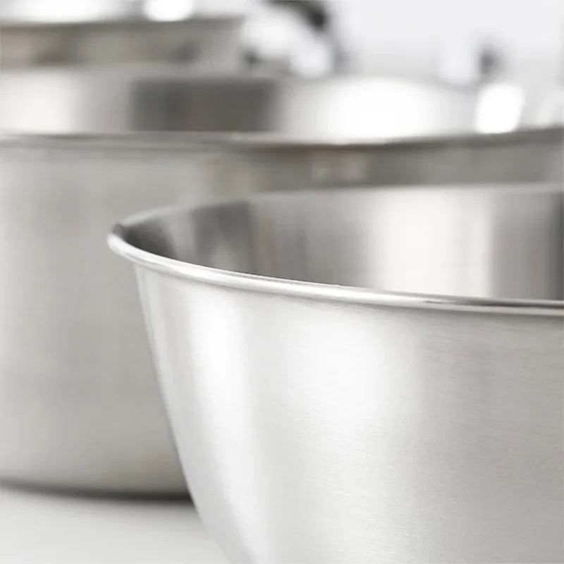 304 Stainless Steel Mixing Bowl Kitchen Anti-scalding Cooking Salad Bowls Set Egg Food Egg Mixer Bowl Baking Tools Tableware