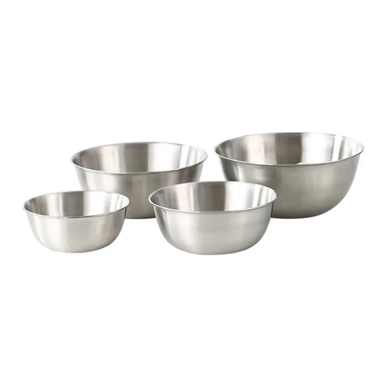 304 Stainless Steel Mixing Bowl Kitchen Anti-scalding Cooking Salad Bowls Set Egg Food Egg Mixer Bowl Baking Tools Tableware