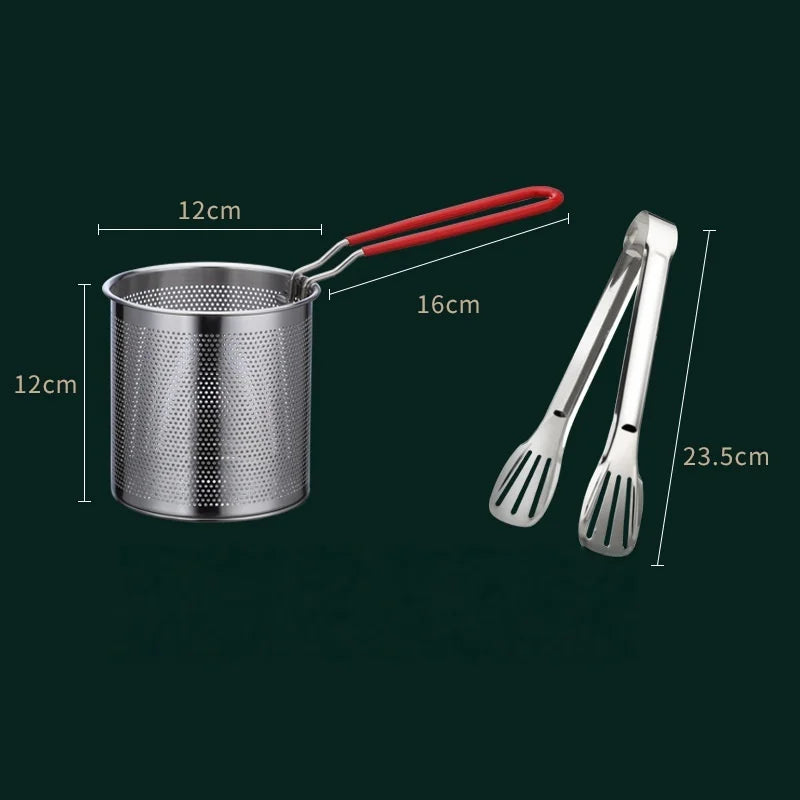 Frying pot cooking pot heating pot It can be used to fry French fries and chicken drumsticks and heat up milk and heat up food